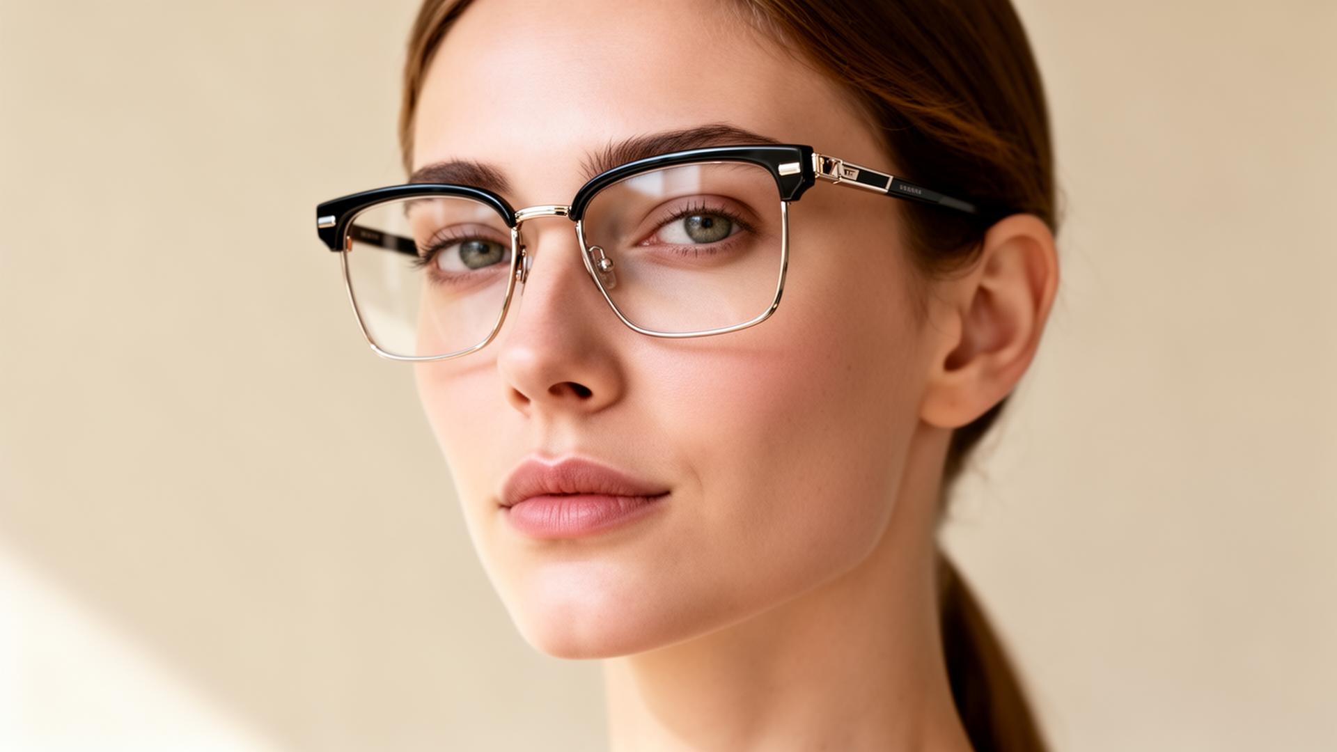 Pessoa usando óculos premium com lentes ZEISS